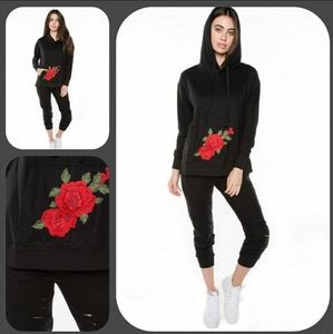 Brush sweat shirt and jogger set